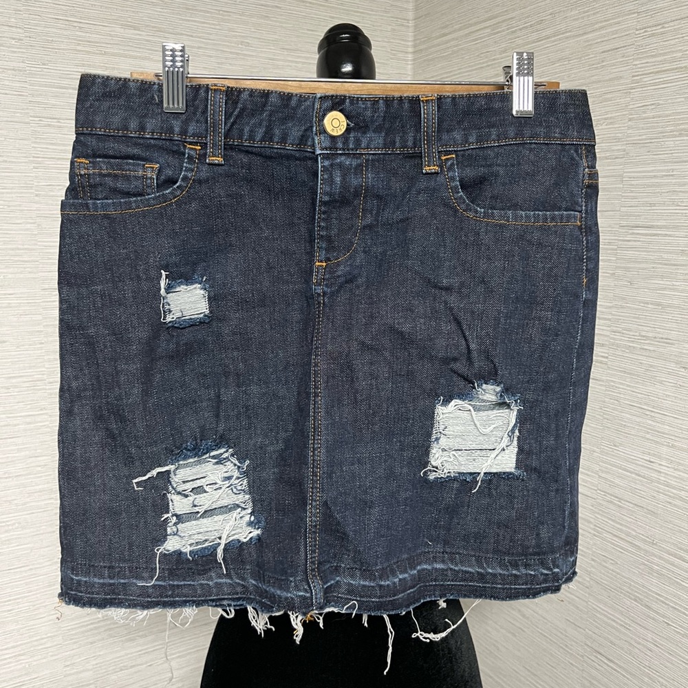 JCrew Distressed denim skirt -size 29